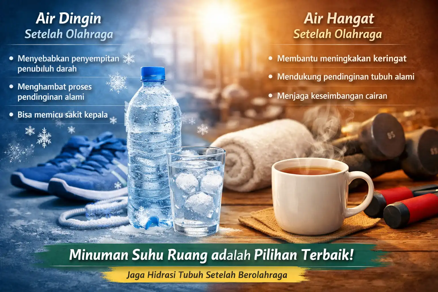 Pentingnya Hidrasi Setelah Berolahraga dengan Air Dingin atau Hangat!