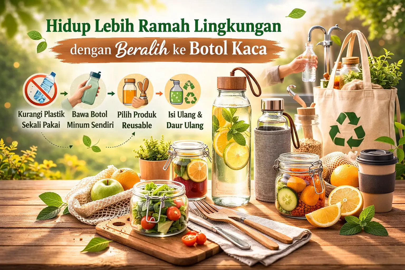Ramah Lingkungan Dengan Botol Kaca Supaya Hidup Lebih Bermakna